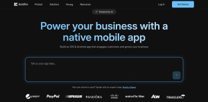 Buildfire app builder website homepage