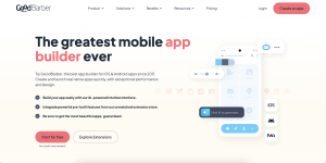 Goodbarber homepage