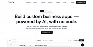 Softr homepage