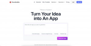 Thunkable homepage