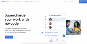 Appsheet homepage